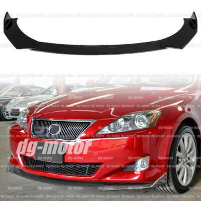 For Lexus IS200t IS250 IS300 IS350 IS F Front Bumper Lip Splitter Glossy Black - Image 1 of 4