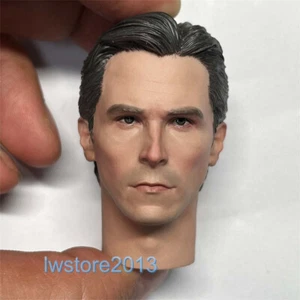 1:6 heroes Christian Bale Head Sculpt Carved For 12" Male Action Figure Body Toy - Picture 1 of 6