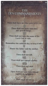 3X5 Ten Commandments Distressed 100D Woven Poly Nylon 5X3 Flag Sleeve & Grommets - Picture 1 of 5