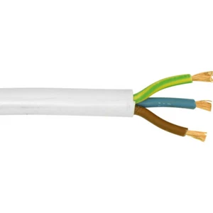Cable de mano flexible blanco resistente al calor de 3 núcleos 0,75 mm y 1,5 mm de longitud desde 1 m - Imagen 1 de 1