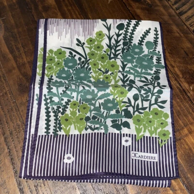 Vintage Cardiere Neck Head Scarf 47 inches long acetate - Image 1 of 4