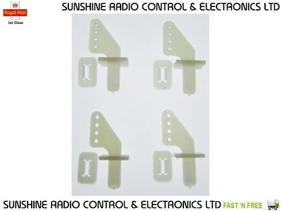 4 x RC Servo Control Horn Pin Horns Plane Elevator Rudder Aileron 31x12x8mm New - Image 1 of 3