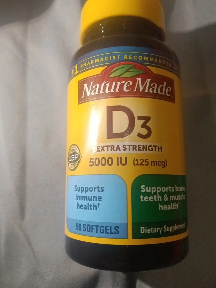 Nature Made D3 Extra Strength 5000 UI (125 Mcg) Foto 1 de 1