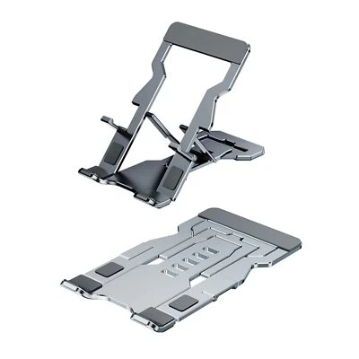 Soporte de metal para teléfono celular plegable ajustable para escritorio todos los teléfonos inteligentes Foto 1 de 4