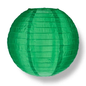 20" Dark Green Nylon Lantern, Even Ribbing, Durable, Hanging Decoration - Picture 1 of 3