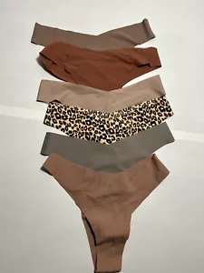 NEW Womens XS Underwear Seamless Invisible Thong Panties Set Of 6 Various Colors - Picture 1 of 7