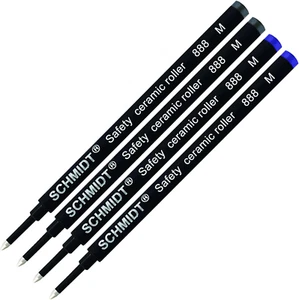888 Safety Ceramic Rollerball Refill - Black, Blue Ink (Medium Tip 0.7Mm) - Pack - Picture 1 of 12
