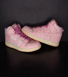 2012 enfriador Nike Dunk High rosa lunares rosa talla 6 años/7,5 W raro - Imagen 1 de 7