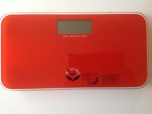 NewlineNY Step-On Mini Travel Bathroom Scale - Red Orange: SBB-0720M--NYRO