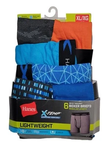 Hanes X Temp Boys Tagless Boxer Briefs XL (18-20) Multicolored 6 Pairs - Picture 1 of 2