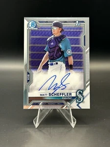 2021 Bowman Chrome Matt Scheffler #CPA-MS Chrome 1st Bowman Seattle Mariners - Picture 1 of 2
