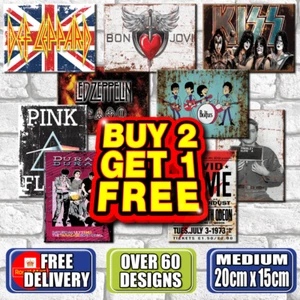 Music Metal Signs Poster Shed Bar Pub Wall Mancave Garage Rock Pop 20 x 15 cm UK - Picture 1 of 55