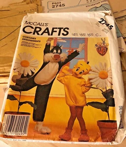 McCall's Costume Pattern #2745-Child's Slyvester & Tweety Sz 2-4 HALLOWEEN - Picture 1 of 4