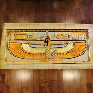 XXXXL Huge Signed Handmade Papyrus Egyptian Queen_ISIS Painting...75"x36" inches - Picture 1 of 6