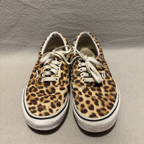 Vans Cheetah Leopard Flat‎ Sneakers basse stringate in tela donna 9 uomo 7 5