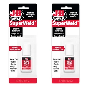 Clear Superglue 6g Brush-On Cap, 2 Pack, - Picture 1 of 7