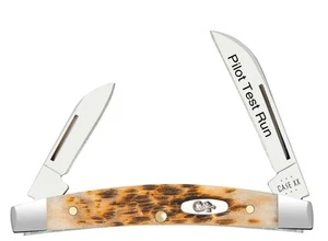 Custodia xx Coltello Pilot Run Piccolo Congresso Osso Ambra 91593 Coltelli Tascabili 2 Lame - Foto 1 di 2