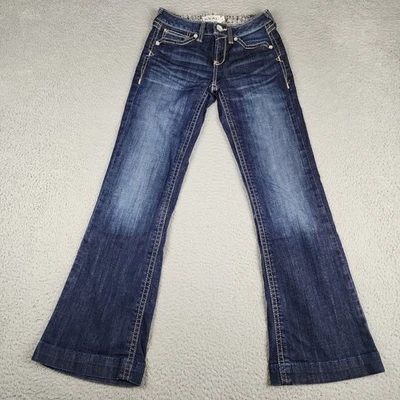 Ariat Jeans Mujer 12 Azul REAL Denim Tiro Bajo Bota Western Wear Informal Foto 1 de 4