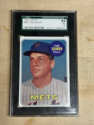 Tom Seaver 1969 Topps #480 SGC 7 casi como nuevo Foto 1 de 2