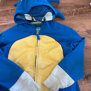Sonic the Hedgehog Kids Hoodie Jacket Size 7 Blue Yellow Cosplay Costume Sega - Picture 1 of 11