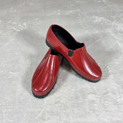 Chromatics by Totes 10W Red Rubber Rain Booties Shoes Women's #51796 Ankle Short - Image 1 of 4