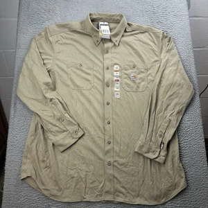 Carhartt FR Hemd Herren 3XL Khaki CAT 2 101698 Button Up Force Original Fit - Bild 1 von 6
