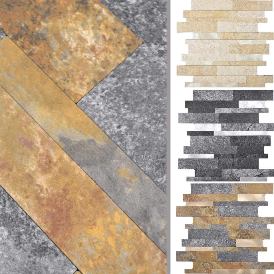 Vinyl Mosaikfliesen Mirbach Selbstklebend Badezimmer Küchen Spiegel Wohn Wand WC - Bild 1 von 1