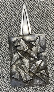 Vintage Brutalist Sterling Silber Anhänger MCM 28g Geometrisch - Bild 1 von 7