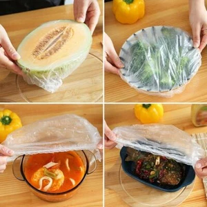 200x Disposable Food Storage Covers Bags Elastic Plate Fresh Keeping Bags - Picture 1 of 13