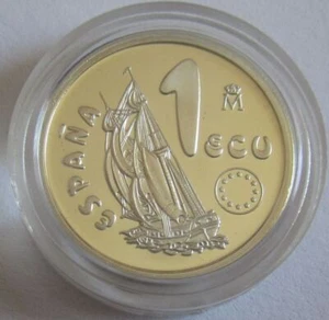 España 1 ECU 1995 Buque Plata - Imagen 1 de 2