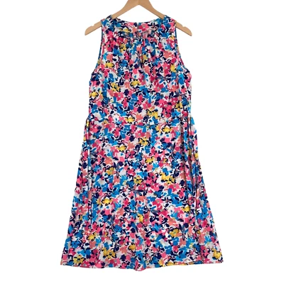 Vestido Juicy Couture Mujer Multicolor Floral Sin Mangas Auto Corbata Talla Grande Foto 1 de 4