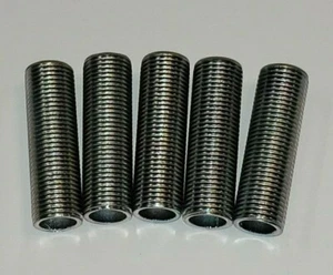 SET OF 5 STEEL 1 1/4" LAMP PIPE NIPPLES ZINC PLATED LAMP PART NEW 57087J - Picture 1 of 2