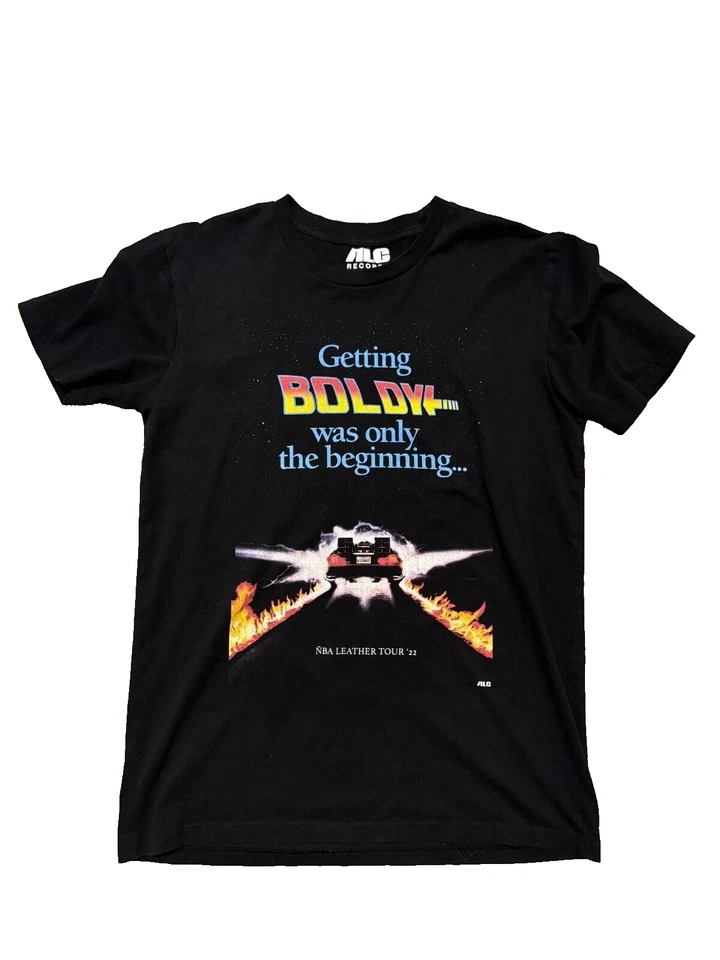 Boldy "Getting Boldy" x ÑBA Leather Tour (Camisa Negra) Boldy James ALC Records M Foto 1 de 2