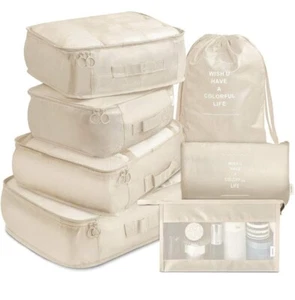 7 pieces Packing Cubes Clothes Storage Bag Luggage Packing Organizers for Travel - Picture 1 of 6