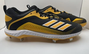 Adidas Icon 6 Bounce Tacchetti da Baseball Uomo Metallo Giallo Nero FV9346 NUOVI Taglia 14 - Foto 1 di 6