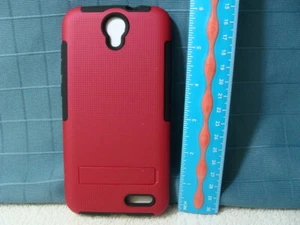 New Cricket Wireless ZTE Grand X 3 Two-Tone Kickstand Shield Red or Black - Picture 1 of 7