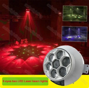 6 LED Bee Eye DJ stage lighting Disco bar laser beam light RGBW LED show Lights - Picture 1 of 11