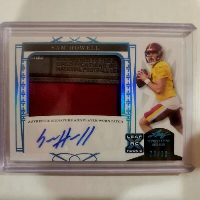 2022 LEAF TRINITY PATCH AUTOGRAPH SAM HOWELL 28/30 - Image 1 of 2