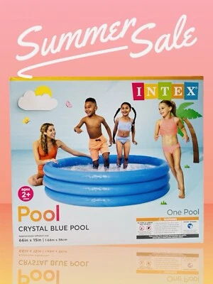 Intex Crystal Blue Inflatable Pool 66”x15” - Image 1 of 4