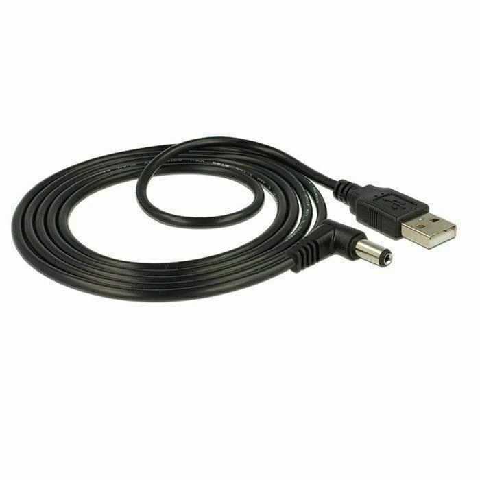 USB 2.0 A Type Male to 90D Right Angled 5.5x2.1mm DC 5V Power Charge Cable - Image 1 of 4