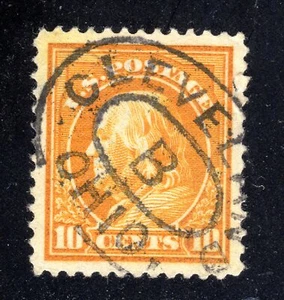 EE. UU. SELLO #416 --- 10c WASH-FRANK DEFINICIÓN - PLANO, p12, w190 - 1912 -- USADO - Imagen 1 de 2