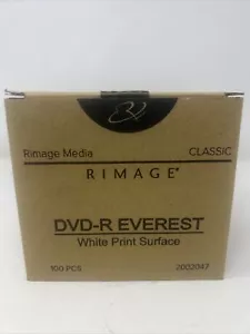 Rimage Media 2002047 100 Piece Classic White Print Surface DVD-R Everest - Picture 1 of 3