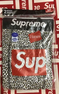 Slip pugile leopardo Supreme Hanes!!! SS19!!Taglia Small! D/S Molto raro!! - Foto 1 di 3