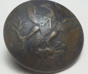 YOUNG SMITH 1860s CIVIL WAR authentic UNION ARTILLARY EAGLE 22mm BUTTON-NEW YORK - Picture 1 of 6