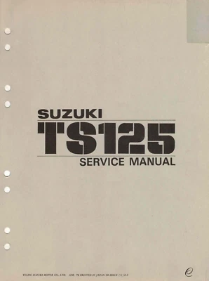 Manuales de servicio/reparación de concesionario Suzuki genuinos (3) TS125 1978-1980 NUEVO DE STOCK Foto 1 de 3