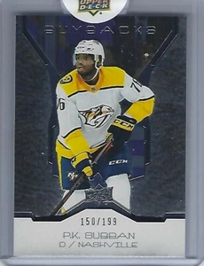 2019-20 Upper Deck Buybacks #11 P.K. Subban 150/199 - Picture 1 of 2
