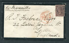 VICTORIA  1870 BARRED NUMERAL 48 HAWHORN ON 10D LAUREATE COVER TO UK