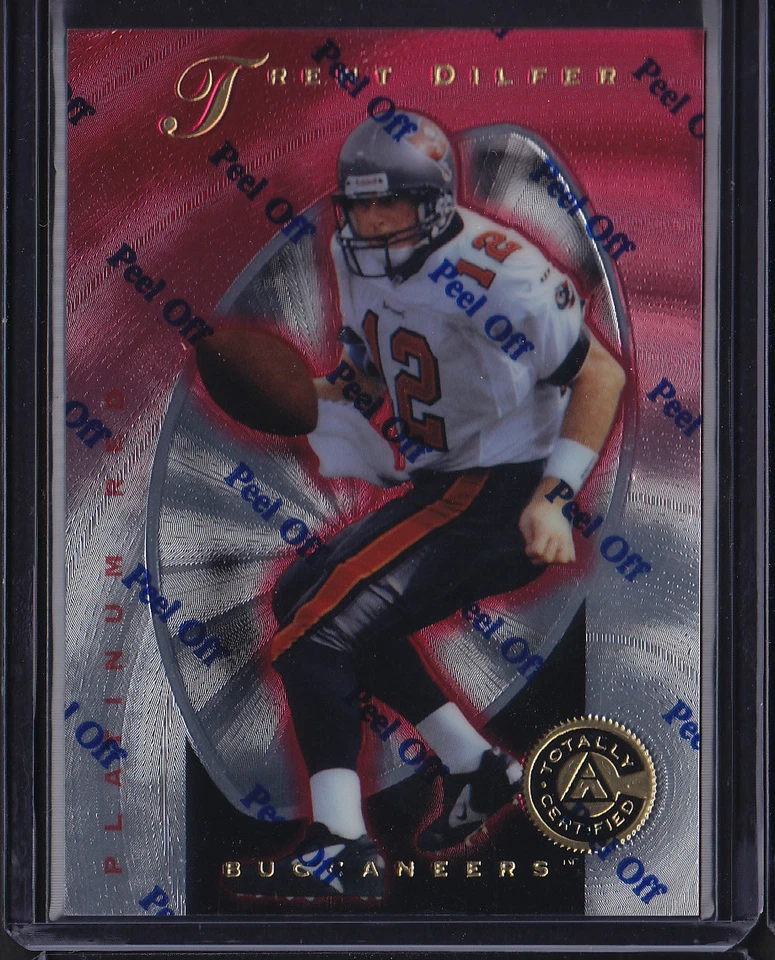 1997 PINNACLE TOTALLY CERTIFIED PLATINUM RED TRENT DILFER #32 BUCCANEERS /4999 - Image 1 of 1