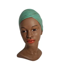 Holland Mold Ceramic Head Bust with Head Wrap Turban Vtg. - Picture 1 of 11