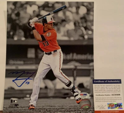 Manny Machado Autographed Signed 8x10 Photo Baltimore Orioles PSA COA - Image 1 of 2